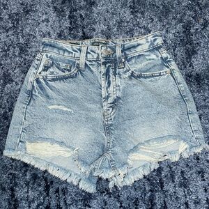 Cute jean shorts with ripped ends